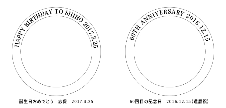 刻印文字のサンプル