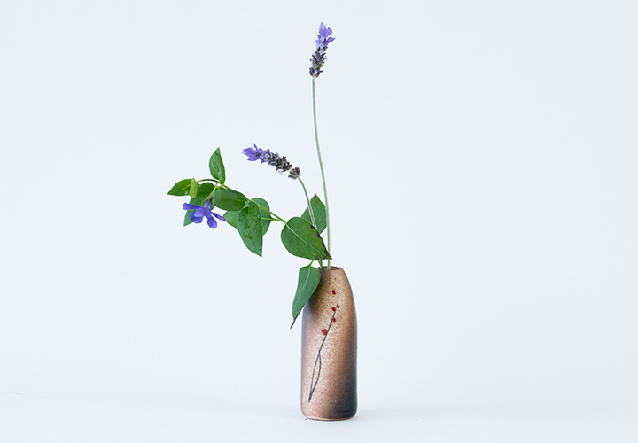 赤絵ミニ筒花器 花瓶 明山 オンラインショップ